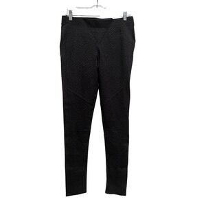 NWT Mudd High Rise Leggings Dark Gray Diamond Ponte Print Medium Work Out Gym